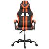 Gaming Chair Black and Orange Synthetic Leather