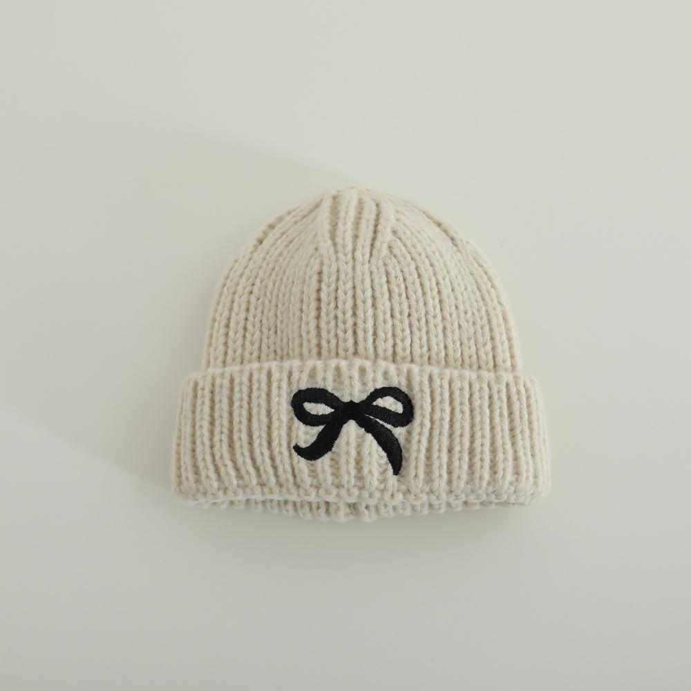 

Детские шапки на осень и зиму, детские вязаные шапки, шапки с ушками и узлом-бабочкой, теплые и толстые зимние шапки-пуловеры 47-52cm [2-6 years old]