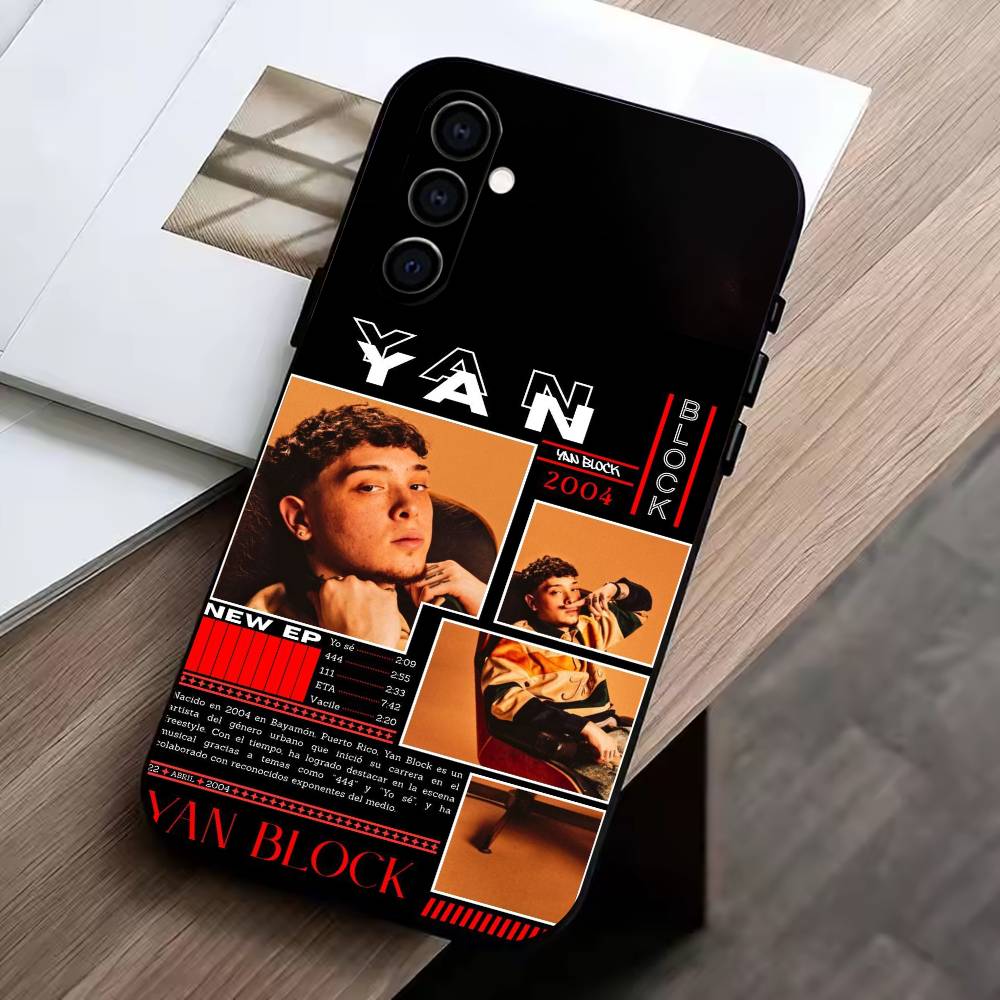 

Rapper-Yan Block 111 444 Phone Case Black Silicone Soft For Samsung Galaxy A73,A72,A71,A70,A53,A52,A51 Samsung a31