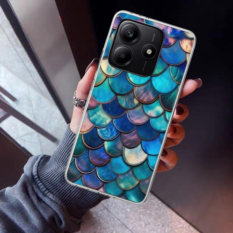 Fish Scale Pattern Mermaid Phone Case For Xiaomi Redmi Note 15 14 14S 13 12S 12 Pro Plus 11S 11 10S 10 4G Cover 11E 11T 5G Print