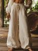 Women's High Waist Drawstring Wide Leg Pants Loose Fit Casual Trousers Multi Colors