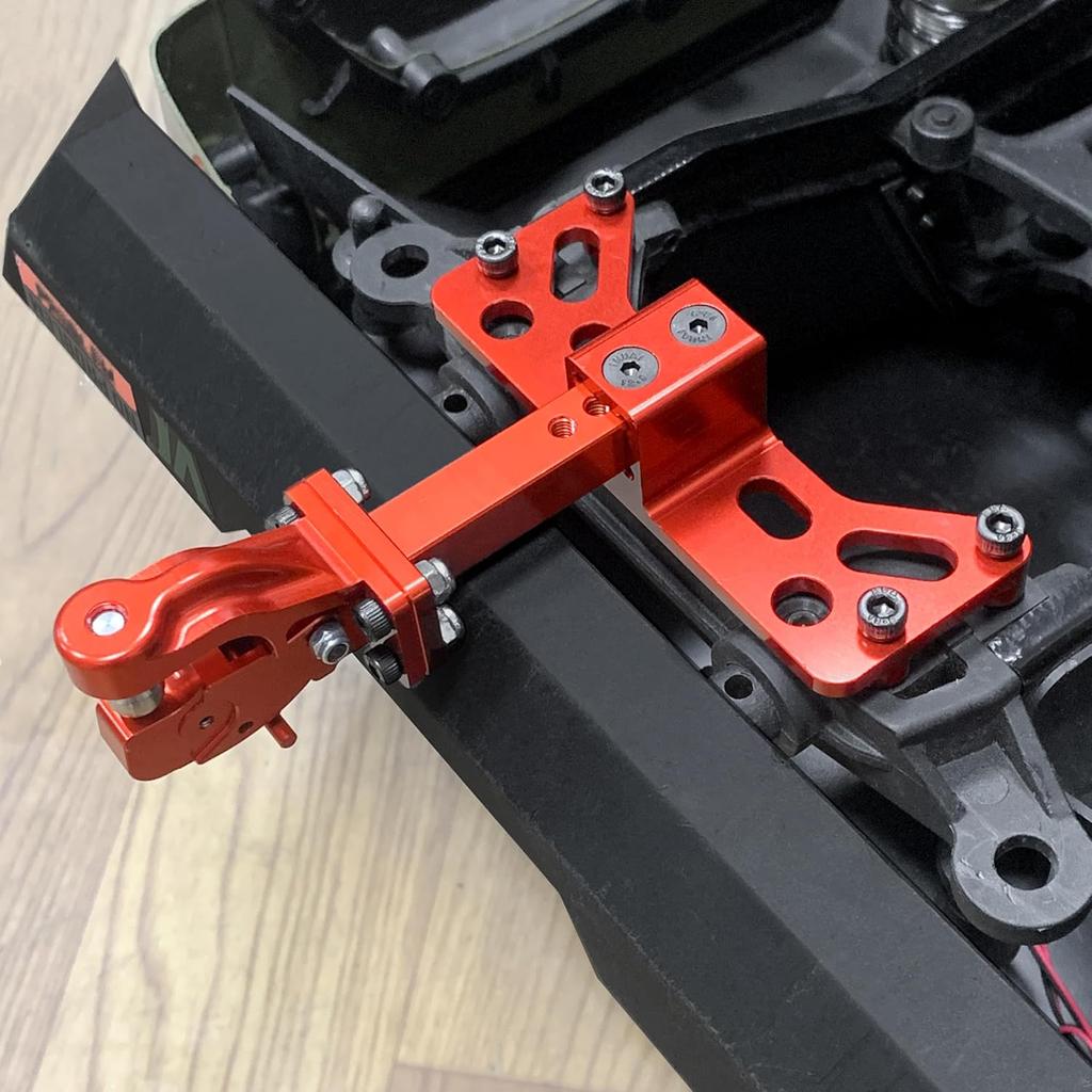 RC Aluminum Tow Trailer Hitch Shackle Hook for Axial SCX6 Upgrade 1/6 Scale Rear Bumper RC Crawler,Red