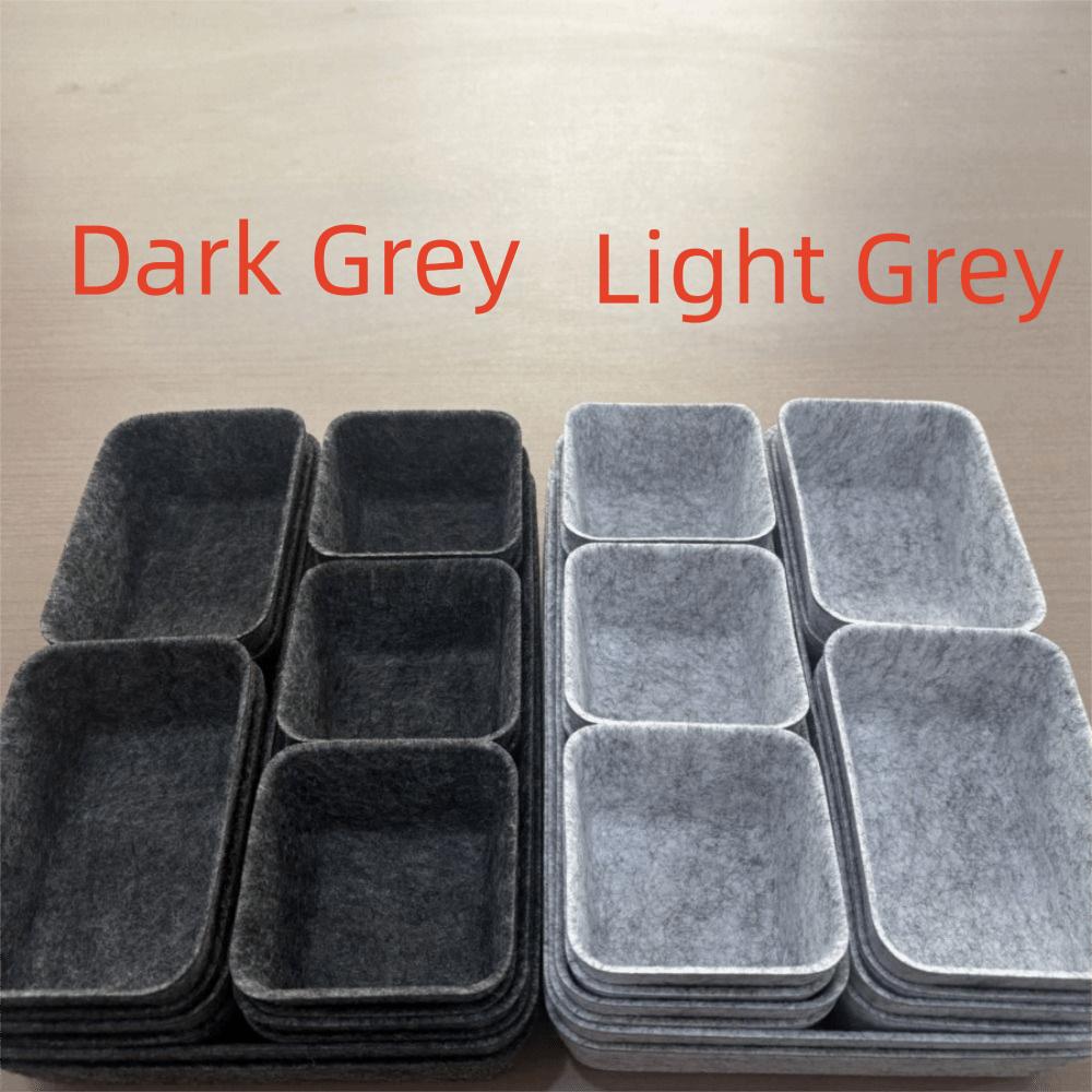 16Pcs/Set Seamless Felt Storage Box Set Space-Saving Desktop Sundries Box Closet Organizer