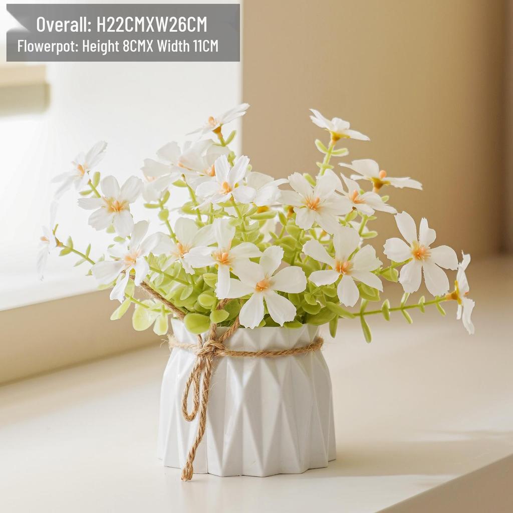Artificial Flowers Desktop Ornament for Living Room and Dining Table Decoration