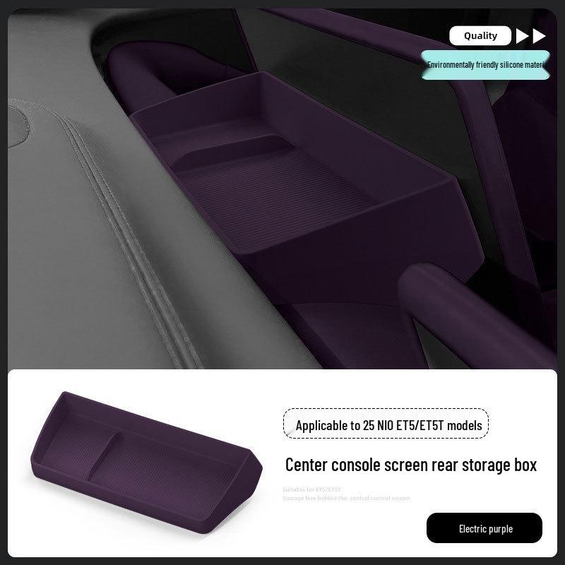 Silicone Pad for Nio ET5/ET5T: Behind Screen & Center Console Storage, Car Interior Decoration. Suitable for 25 Models.