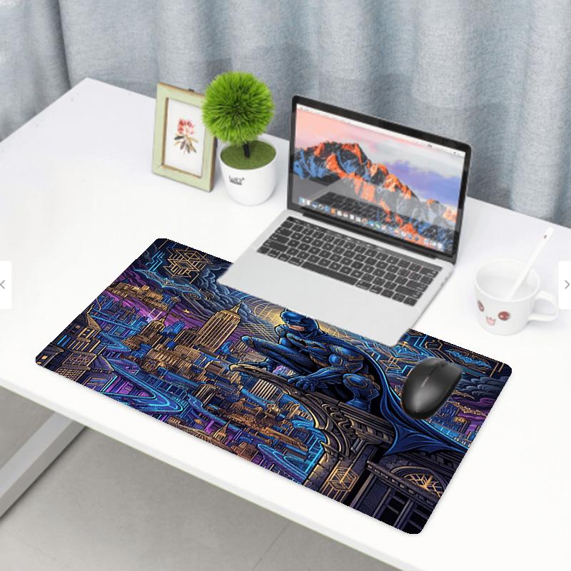Batman Print Mouse Pad, Anti‑Slip Desktop Keyboard Mat, for PC Laptop Gaming Working Daily Use, Cool Festival Surprise Gift