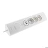 Corner Power Strip 3p 16a + 1p 16a Side + 2 USB Surge Protector Pre-wired - White - Otio