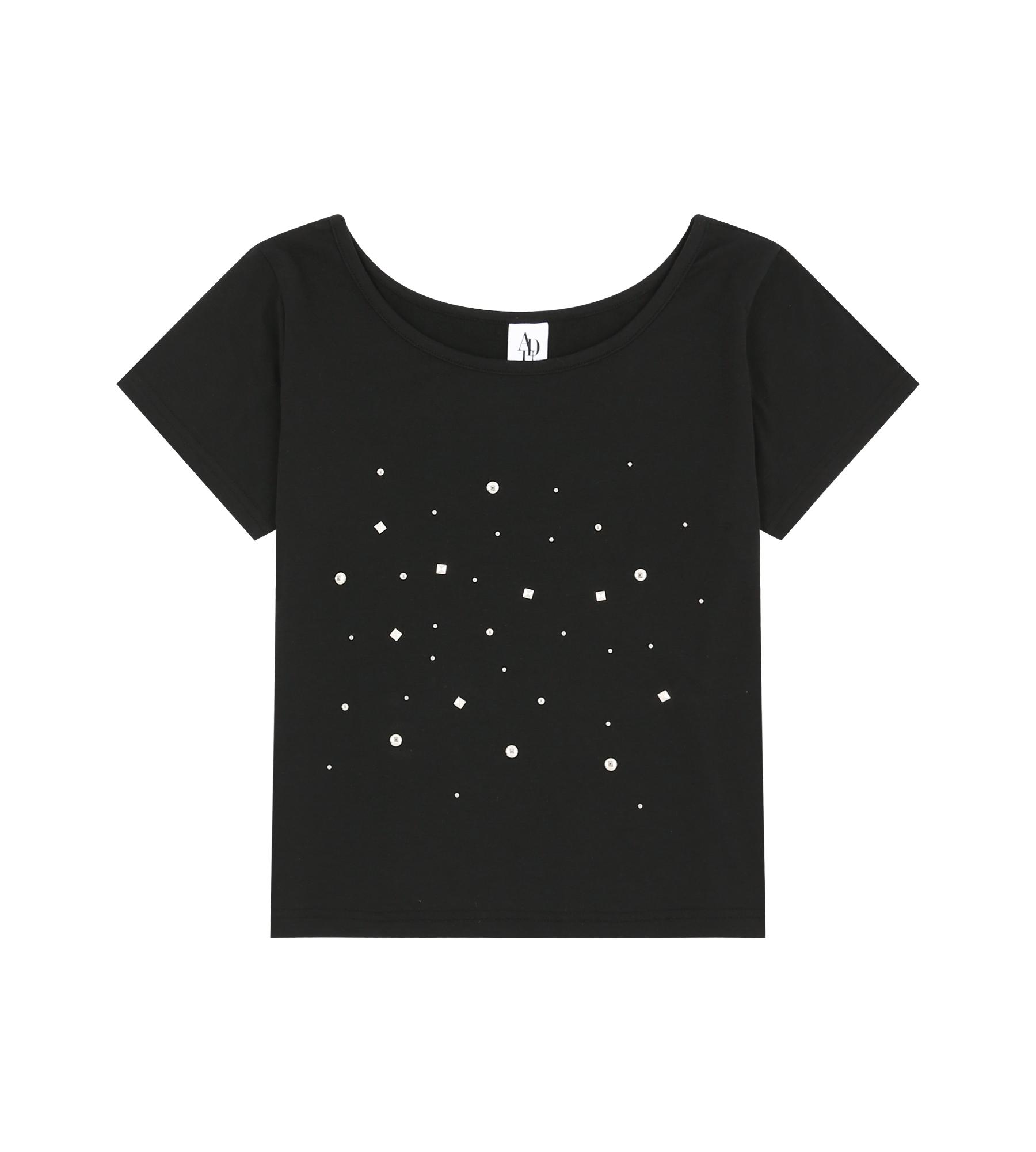 Aldue Stud Short Tee (Black) Black