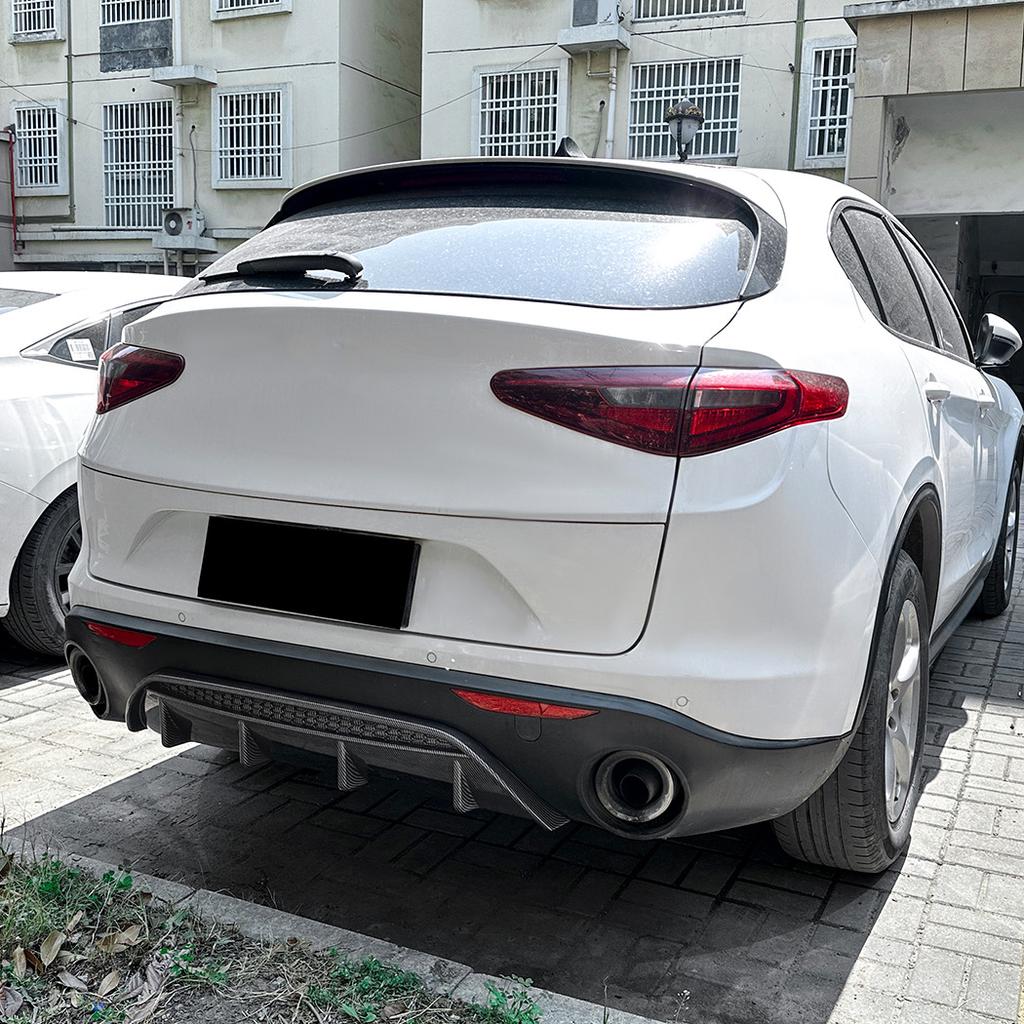 Car Rear Bumper Diffuser Lip Splitters Spoiler Rear Bumper Protector Guard For Alfa Romeo Stelvio 2017-2025