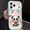 Black Coat Panda Pattern Case For iPhone 17 Pro Max Funda Shockproof Bumper Cover For iPhone 16 Pro Max 15 14 13 12 11 Air 16E