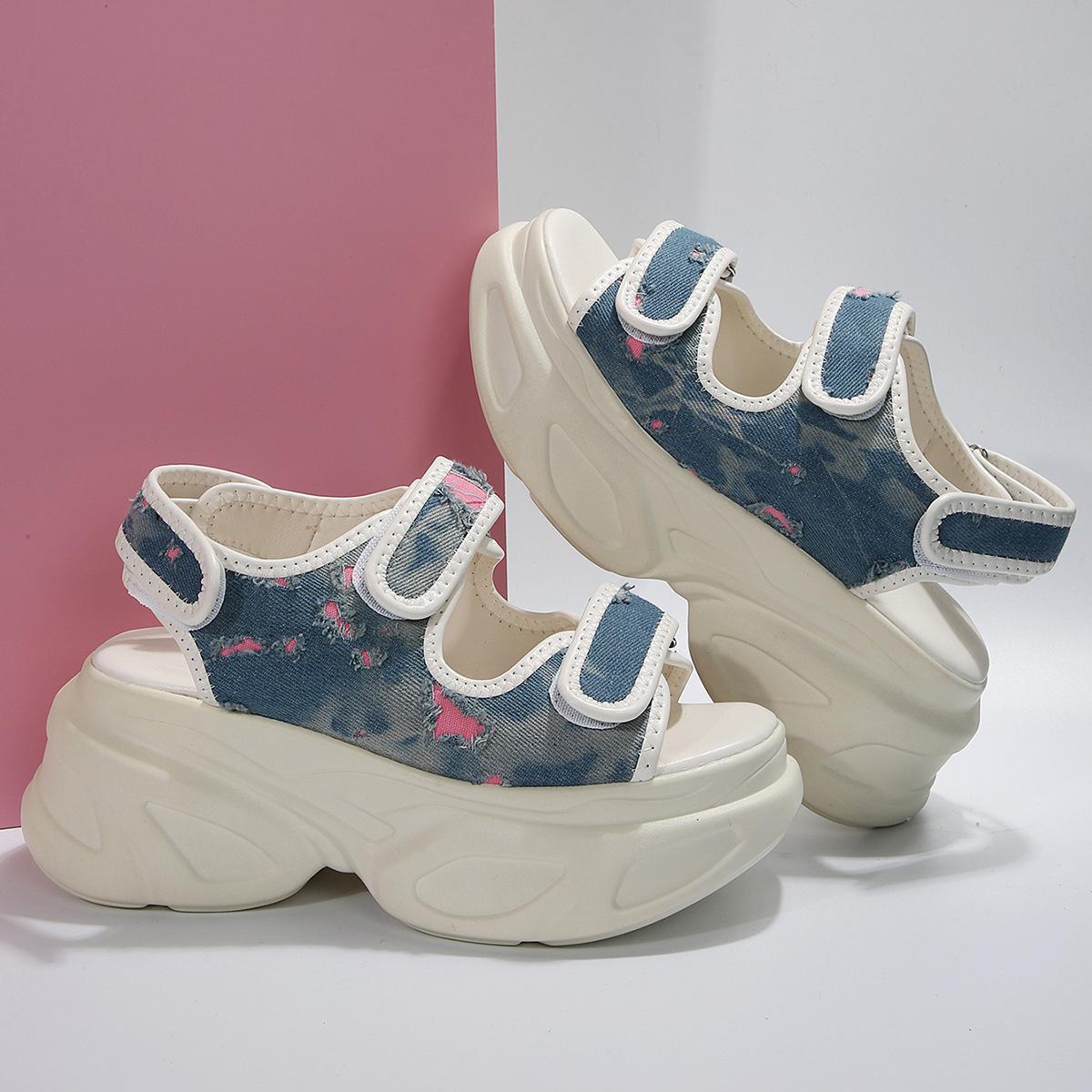 

Летние Повседневные Спортивные Сандалии Женские Толстая Подошва Студенческие С Открытым Носком Римские Женские Сандалии Пляжная Обувь Платформа Дизайнерские 42