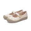 Cowhide Warm and Breathable Hollow Mary Jane Single Shoes