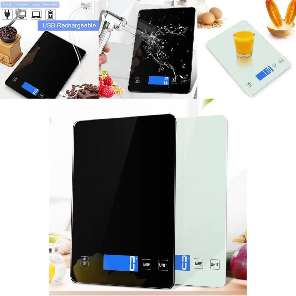 Modern Usb Glass Food Scale With High Accuracy Measurement For Home Baking And Cooking Needs