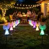 Decorative Pathway Lighting Solar Angel Garden Light, LED Yard Stake Waterproof Christmas Decorations Memorial Lamp for Cemetery Graveyard Patio Lawn