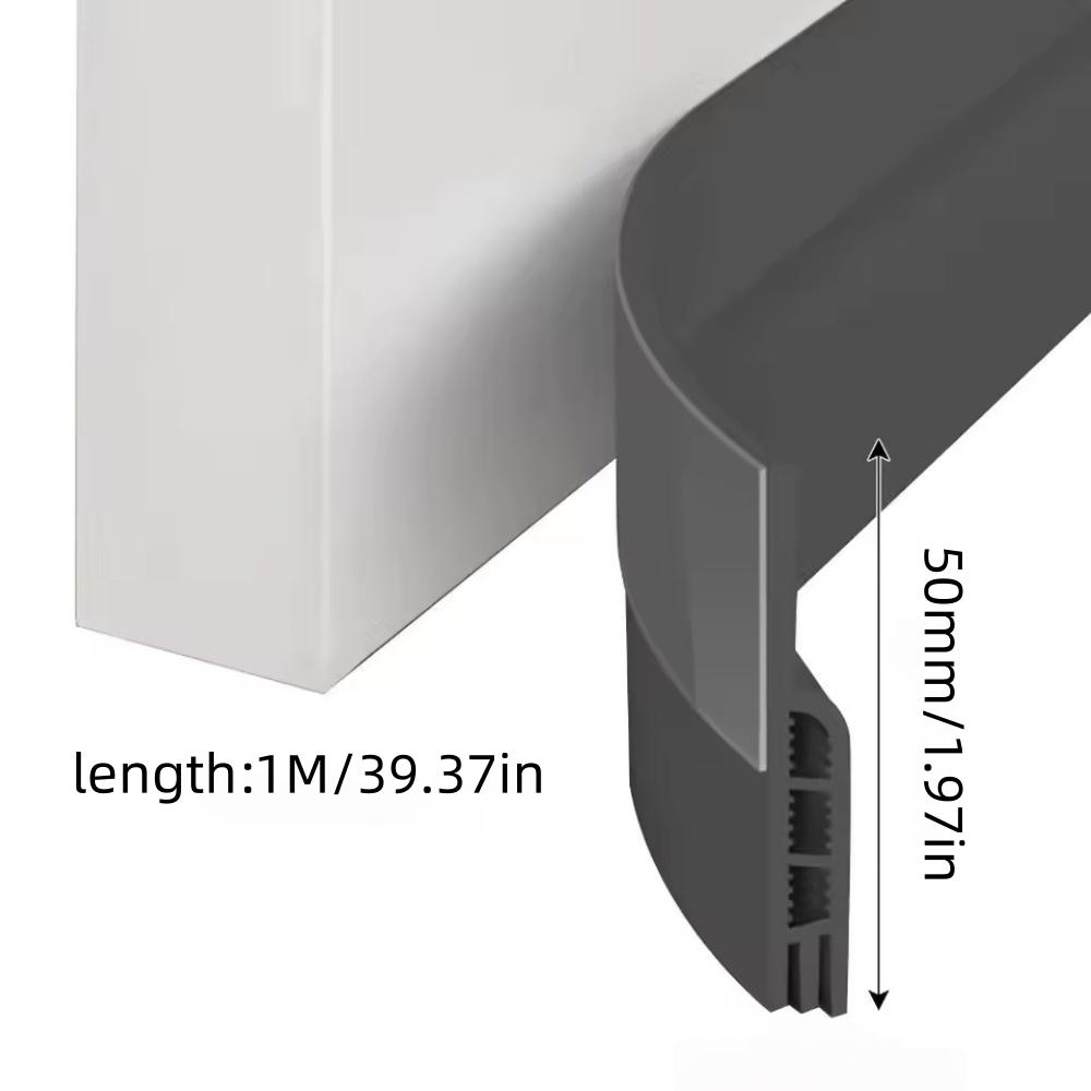 1pc 1M/39.37in Door Draft Stopper Under Door Draft Blocker Insulator Door Sweep Weather Stripping Noise Stopper Strong Adhesive