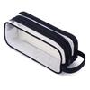 Large Grid Mesh Pencil Case Two Compartment Marker Pouch Stationery Organizer Multi-Color Zipper Closure Pencil Bag