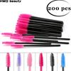 200Pcs Disposable Eyelash Eyebrow Brushes One-off Mascara Applicator Wand Spoolers Eyelash Comb Brushes Makeup Tool Set