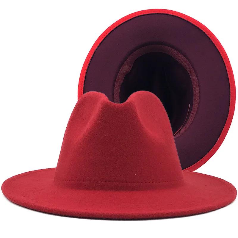 2025 Wool Felt Fedora Hat Wide Brim Jazz Party Hat for Women Men Autumn Winter Fashion