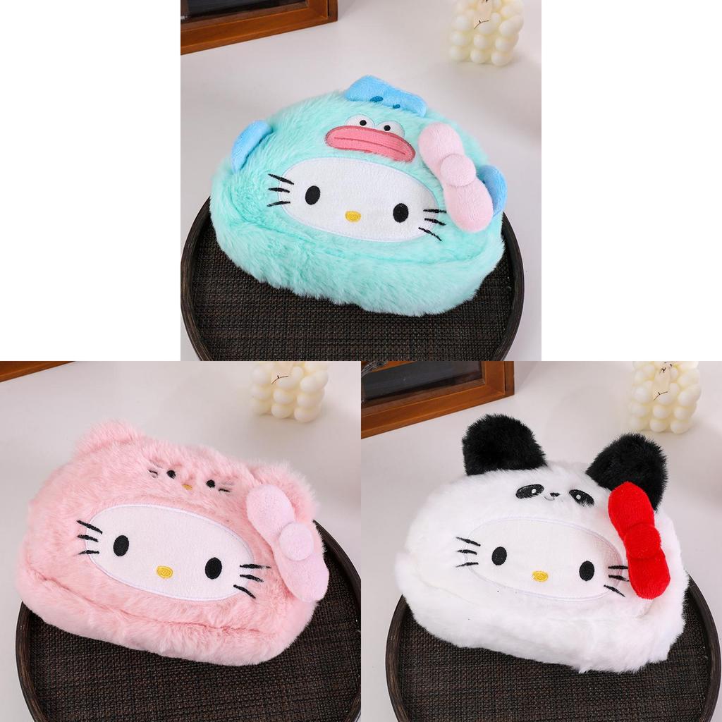Plush Cat Pen Case With Large Capacity For Students And Gift Use