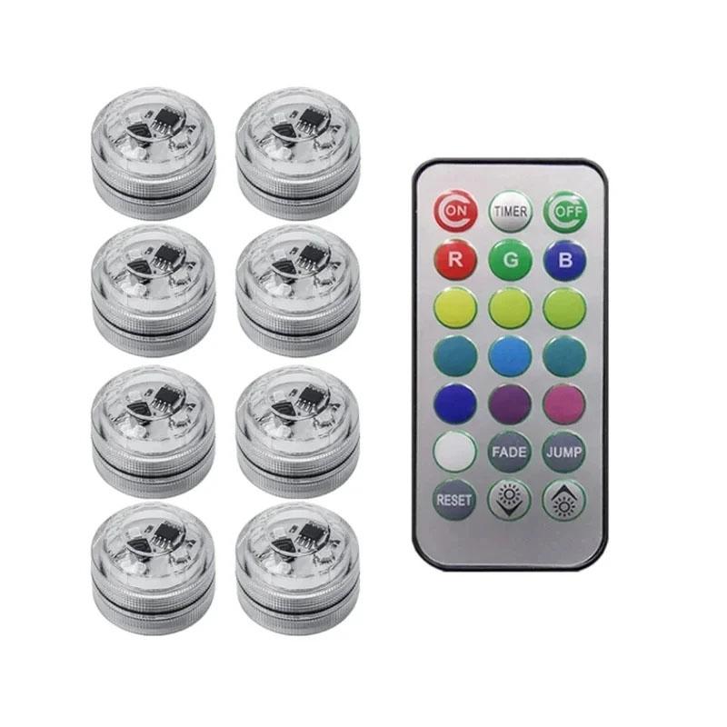 Wireless LED Car Interior Ambient Light Remote Control 13 Colors Diamond Diving Light Auto Roof Foot Atmosphere Lamp Decoration
