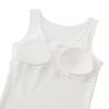 Gunze Tank Moisturizing Size 140 Girls' Top, Finish, 100% Cotton, White,