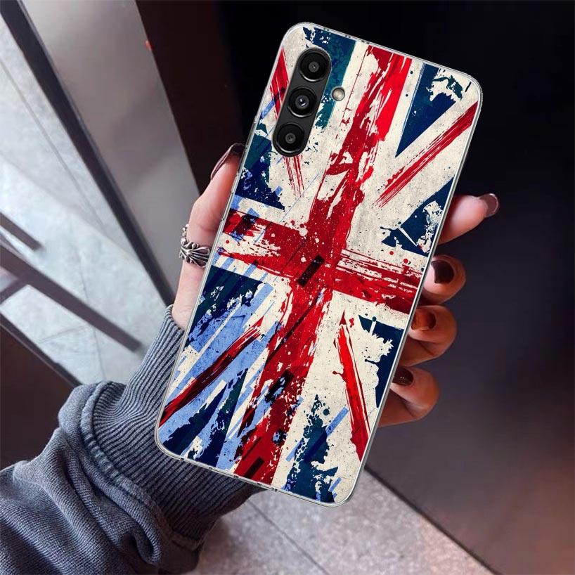 Kryt na telefon Union Jack Anglie UK Vlajka Pro Samsung Galaxy A17 A16 A15 A14 A13 A57 A56 A55 A54 A53 A37 A36 A35 A34 A33 A26 A25 A24