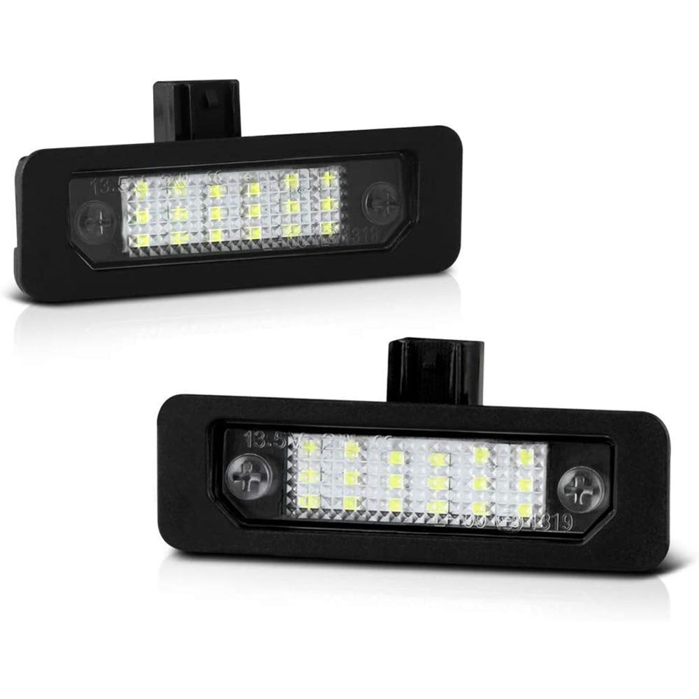 2-Pack 18-LED Black License Plate Lights for Ford Fuxing, Mustang, Focus, Mercury (2006-2015)