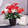 Silk Lily Flower Set - Decorative Artificial Bouquet for Living Room & Dining Table