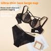 Large Size Thin Underwear Sexy Breast Enhancement with Rabbit Ear Cup Underwear Set Comfortable Skin-friendly Underwear