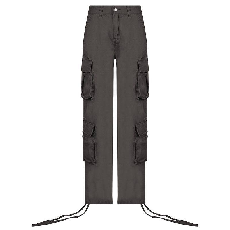 Autumn And Winter Street Hip-hop Style Low Waist Work Clothes Cowboy Pants Women