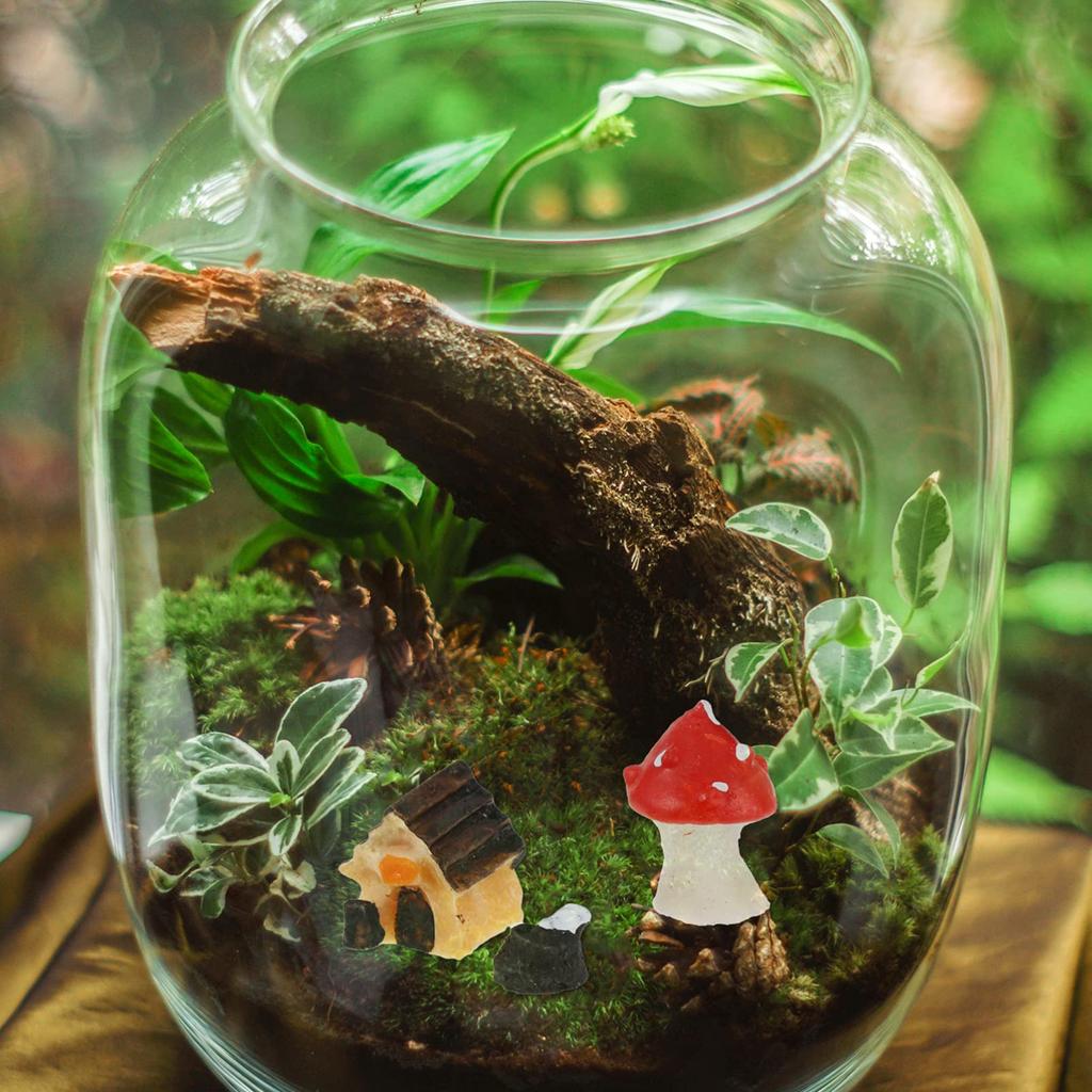 FRCOLOR 30pcs Miniature Garden Ornaments, Succulent Plant Decorations, Bonsai Figurines, Small Resin Decorations for Terrariums, Indoor and Outdoor