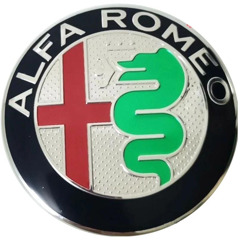 AAACK1 Car Stickers For Alfa Romeo 50pcs 74mm Alfa Romeo 3D Metal Sticker For Auto Hood Front Grille Rear Trunk Middle Emblem Badge Log