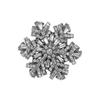 Fashion Luxury Rhinestone Snowflake Brooch Rotatable Snowflake Suit Pins Clothing Accessories Shiny Corsage Christmas Gifts
