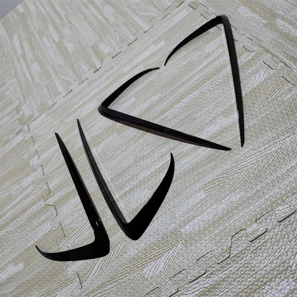 2KS Kryt předního mlhového světla pro Tesla Model Y 2020-2024 Lišta lampy Spoiler Větrný nůž Nárazník Lesklá černá ABS Tuning