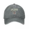 Fashion Rush Band Baseball Cap Unisex Distressed Washed Snapback Cap Outdoor Workouts Hats Cap