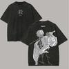 Demon Slayer Anime Lover Washed T-shirt Year Round Clothing High Quality Personality Clothes Plus Size Unisex New Model Couples Tee