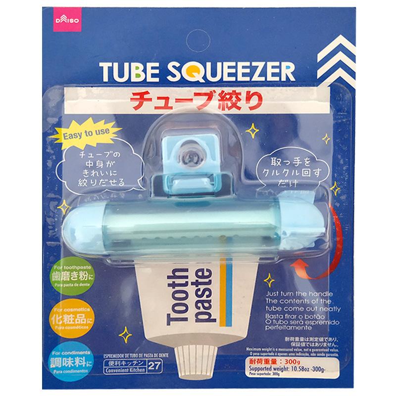 

Japanese-Style Toothpaste Squeezer Manual Suction Cup Shelf Facial Milk Hand Cream Wall-Mounted Tube Product Squeezer синий