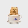 Shiba Inu Teetasse Hund & Tiger Ornament - Kaffeetasse Welpenpuppe für Schreibtischdekoration
