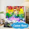 Custom Name Cartoon Dream Island Blanket bed sofa Blanket Flannel Blanket for Camping, Hiking, Picnic Essentials,gift for Fan family