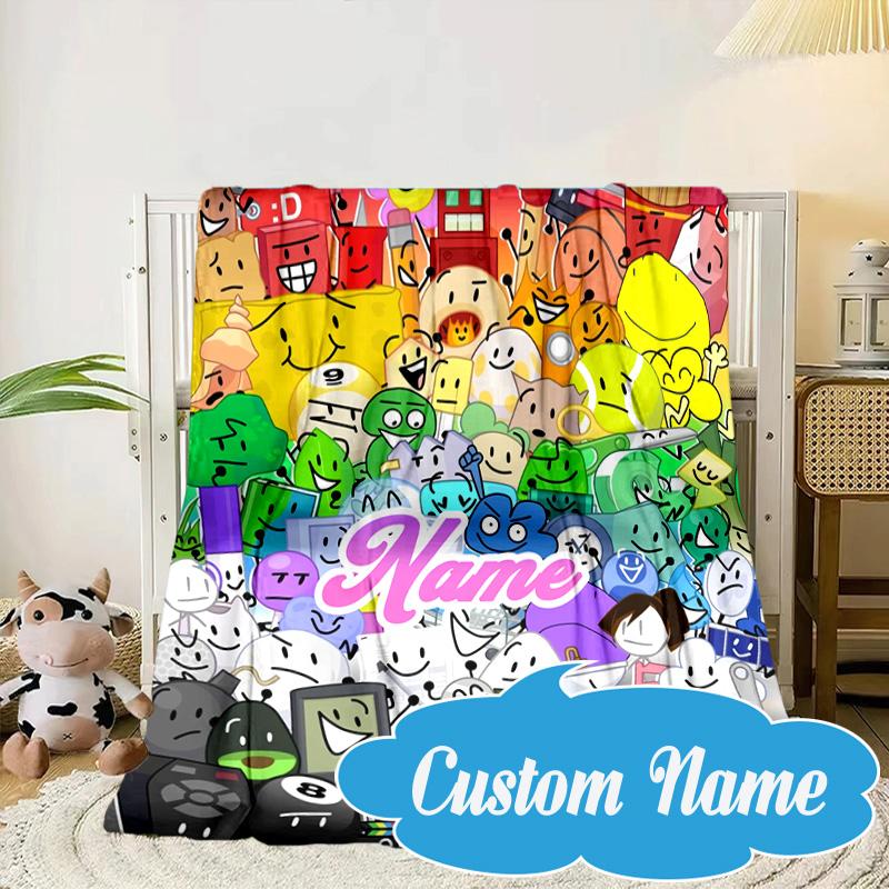 Custom Name Cartoon Dream Island Blanket bed sofa Blanket Flannel Blanket for Camping, Hiking, Picnic Essentials,gift for Fan family