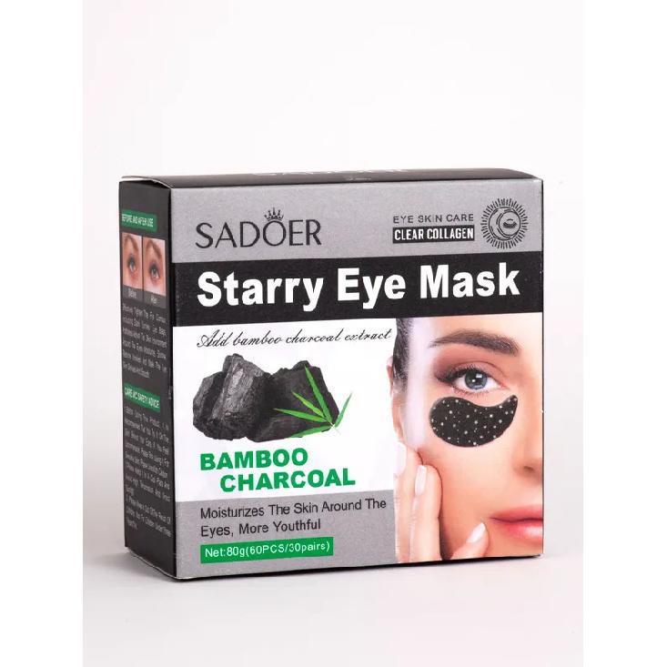 Sadoer Hydrogel Eye Patches 60PCS - Anti-Aging, Reduce Puffiness, Dark Circles, Wrinkles. Water-Soluble Collagen & Hyaluronic Acid Eye Masks with