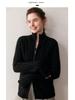 Luxury Double Zipper Heavy Duty Cable Knit Cashmere Cardigan for Women - High Neck, Loose Fit, Slimming, Thick Sweater Coat