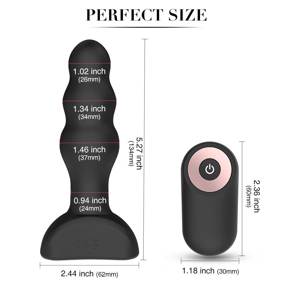Wearable Vibrating Butt Plug - Anal Plug with Remote Control for Men & Women, Prostate Massager Adult Toy