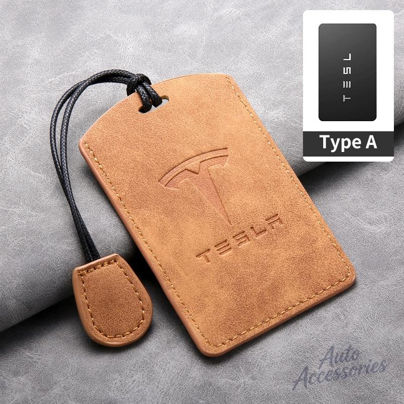 

Car NFC Key Card Cover Smart Remote Leather Case Protection Shell For Tesla Model 3 Model S X Model Y Roadster Space X Accessory