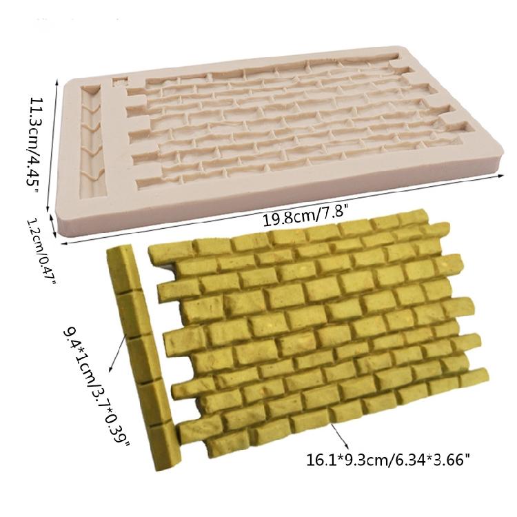 DIY Brick Wall Texture Baking Mold Birthday Cookie Tools Cake Decorating Tools