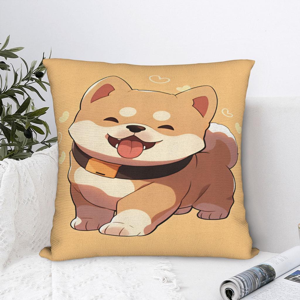 Shiba Inu Face Pillow Cover Funny Pillow Case For Sofa Home Decoration Comfy Pillowcases Gift