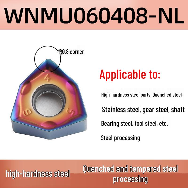 90° Double-Sided Hexagonal WNMU080608 Cutting Inserts for Cross-Border Fast Feed Milling Cutter