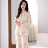 Pure Cotton Pajamas Women'S Long-Sleeved Cotton Loungewear Set That Can Be Worn Outside In Autumn And Winter