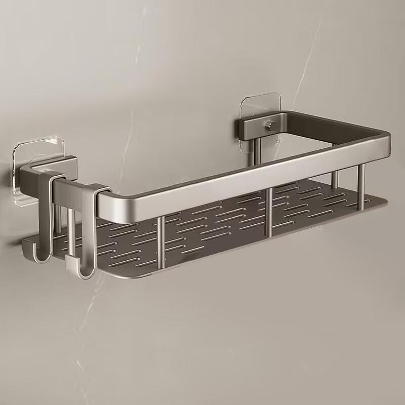 MDNG Punch-Free Wall-Mounted Kitchen & Bathroom Storage Shelf