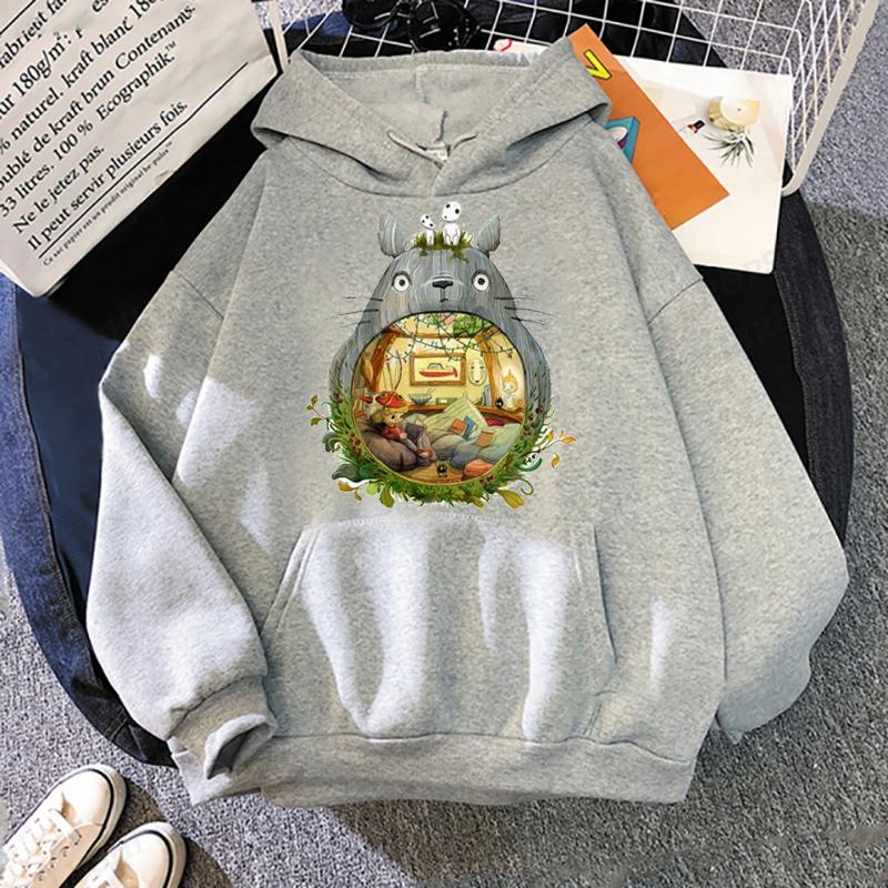 Japanese Anime Totoro Hoodie Unisex Fashion Hoodie Women Sweats Spirited Away Hoodies Boy Coats Graphics Unisex's Hoodie Sweatshirt